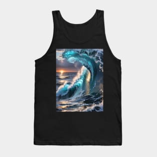 Best Vintage Surfing Waves Tank Top